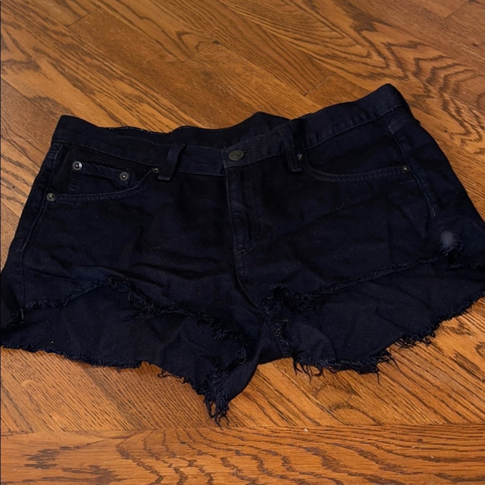 Rag and Bone black denim shorts